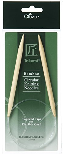 clover Takumi Bamboo: Agujas de Tejer: Circular: 40 cm x 10 mm, Madera, 10 mm