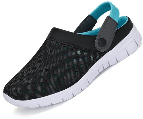 SAGUARO Chaussures de Jardin Hommes Femmes Respirant GR.36-48 | Antidérapante, légèreté, Souple, Confortables, Mules, Sabots, Plage, Piscine, Activités quotidiennes