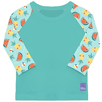 Bambino Mio Baby and Toddler UPF 40+ Long Sleeve Swim Rash Top, 1-2 Years, Tropical, Boys and Girls