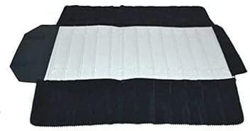 Perloro Packing Rotolo orologi organizzatore orologi 12 canali con elastico in similpelle blu ed interno bianco