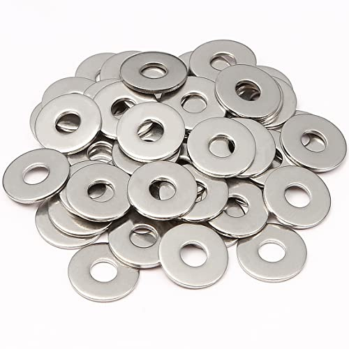 AMLOOPH M8 Washers, M8 x 20mm A2 Stainless Steel Flat Penny Washers 20Pack | Metal Flat Washers Thickness 1.5mm, Large OD Plain Wide Metal Round Flat Spacer Repair Washer for Screws Bolts