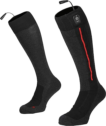Macna Lava 2.0 Calze riscaldabili, Nero/Rosso, 41-44