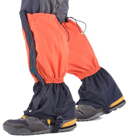 HEARSO Leg Gaiters, Children’s Anti-Snake Bites with Plush Snowshoe Gaiters Cycling Leg Protection, Suitable for Skiing, Cycling, Hunting, and Hiking (Color : Orange), 346159