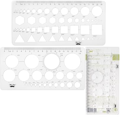 Mr. Pen- Circle Template, 2 pcs, Circle Template for Drawing Stencils, Shape Stencils, Geometric Stencils, Drawing Templates Stencils, Drafting Supplies