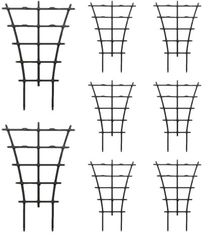 Xvilmaun Rankgitter Für Topfpflanzen, 8 Stück Pflanzenspalier, Zimmerpflanzengerüst, Kunststoff Pflanzen Spalier, Zimmerpflanzen-Rankgitter Für Kletterpflanzen, Garten-Stützgitter Für Topfpflanzen