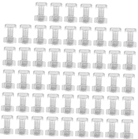KITANDOVE 100 Sätze Muttern Schrauben Sechskantmuttern Vierkantschrauben Satz Aluminiummaterial Standardgröße Einfache Montage
