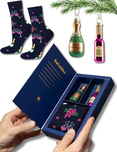 soxo Glaskulor Julgran Julgransdekoration Dekoration Julgranskulor Julklapp Juldekorationer 35-40 Champagne Julkulor + Strumpor