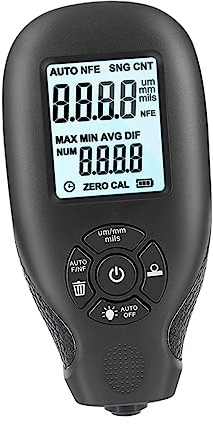 MAGICLULU Digital Car Paint Coating Thickness Gauge Black Auto Vehicle Paint Tester Auto Calibration Coating Thickness Meter
