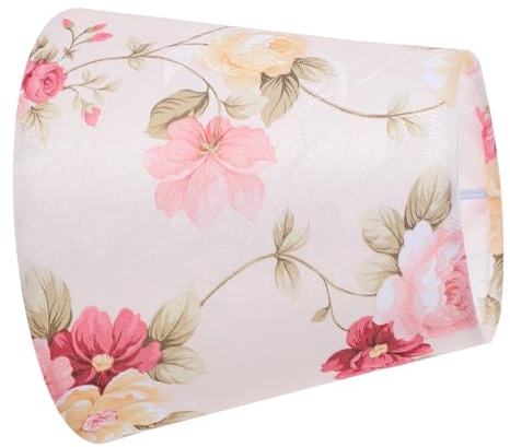 SWOOMEY Abat Jour à Pince en Tissu Motif Floral Délicat, Abat-jour de Style Simple pour Lampe Décorative de Salon et Chambre, Installation Facile et Pratique