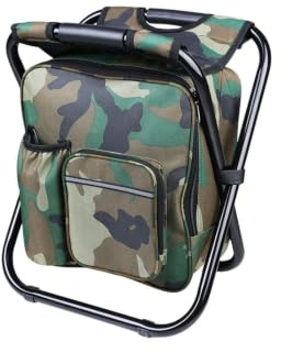 Taburete Mochila para Adultos Oxford Ergonómico Portátil con Bolsa Térmica