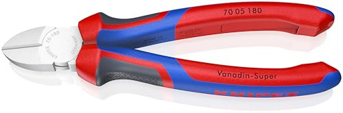 KNIPEX Seitenschneider auf SB-Karte verchromt mit Comfort-Griffen 180 mm, 70 05 180 SB