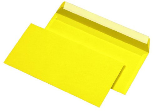 25 Mailmedia® Briefumschläge Din lang gelb haftklebend