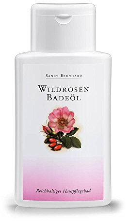 Sanct Bernhard Wildrosen-Badeöl mit Makadamia, Hanföl, Johanniskrautöl, Lecithinöl 500 ml