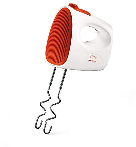 Ariete 1541 Mixy Orange - Fruste elettriche - Doppio set fruste per montare e impastare - 5 velocità e Turbo - 250 Watt