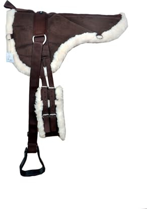 ACES EXCLUSIVE BAREBACK PAD SADDLE PAD WITH FREE STIRRUPS AND GIRTH (FULL TO COB) (BROWN)