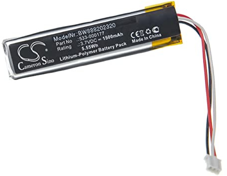 vhbw Akku kompatibel mit Logitech YR0073, MX Keys kabellose Tastatur (1500 mAh, 3,7 V, Li-Polymer)