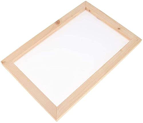 CENPEK Antiguo método de fabricación de papel de madera para hacer papel de artesanía molde de fabricación de papel pantalla marco para bricolaje suministros de manualidades 30x40cm