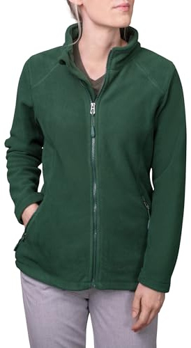 HRM 1202 Full-Zip Blouson Premium Micro Polaire I Veste Fonctionnelle Vêtements de Travail I Habits Femmes Haute Qualité et Durables, Vert Bouteille, L Women's