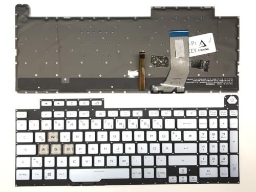 T-ProTek DEUTSCHE - Silber Tastatur Keyboard Beleuchtung kompatibel für Asus ROG Strix G G731GV