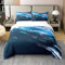 100% Bio-Baumwolle Racing Speed Auto Bettbezug Extreme Sport Wettbewerb Tröster Abdeckung 135x200 3D Auto Druck Bettwäsche Set Blau Rennwagen Bett Set für Jungen Männer,Cool Mode Home Decor