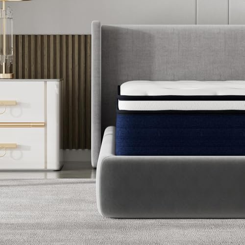 DEWINNER Matelas 140×200 à Ressorts indépendants, Support indépendant à 7 Zones, soulagement Uniforme de la Pression, dureté Moyenne, épaisseur 25cm, Respirant et Confortable, Double Face