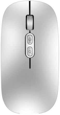 Zestivra Souris Silencieuse sans Fil Souris De Frappe Vocale IA 2,4 GHz USB | Reconnaissance Vocale / Recherche / Saisie, Silencieux, 1600 DPI, Traducteur 28 Langues Jeux Bureau PC