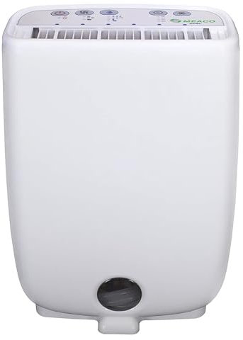 Meaco Portable Dehumidifier DD8L - Compact Desiccant Dehumidifier - Best For Small Homes & Spaces - Prevent Condensation, Mould & Damp - 18 x 35 x 50 cm White