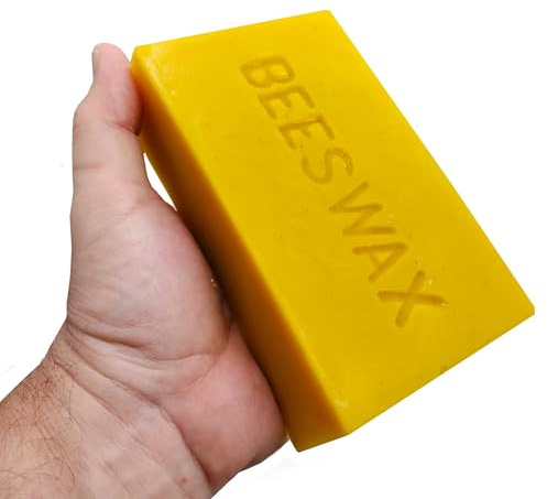 weeks honey farm All Natural Food Grade Beeswax is Excellent for Polishing, Sealing, Cleaning Wood, Leather and Other Surfaces; 100% American Sourced; Made in USA (1 lb)