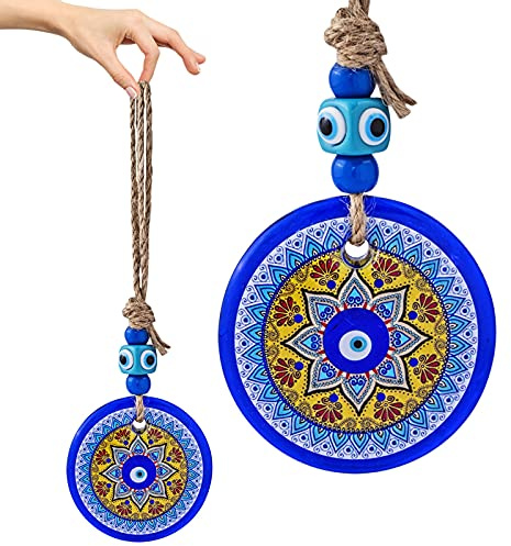 YU FENG Evil Eye Mandala Wall Hanging Ornament Turkish Nazar Bead Decor
