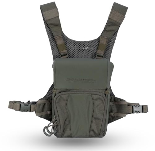 Eberlestock Recon Modular Bino Pack - Advanced Binocular Harness System with Customizable Attachments - Military Green - Large