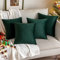 MIULEE Samt Kissenbezug 50x50 cm Kissenhülle Dunkelgrün 4er Set Sofakissen Samtkissen Dekorative Dekokissen Couchkissen Zierkissen Bezug Sofakissenbezug für Wohnzimmer Schlafzimmer Büro
