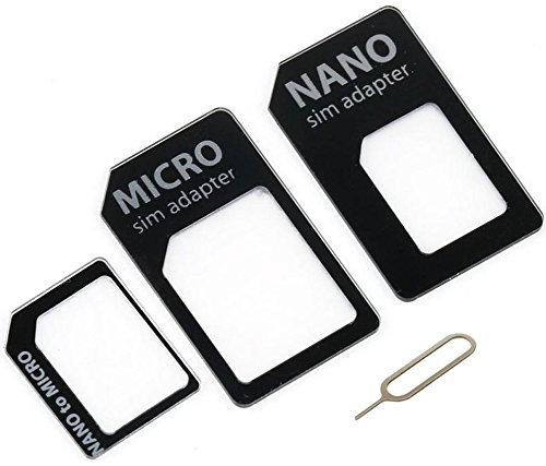 Mr. Gadget's Solutions 3-i-1 set Nano SIM-kortadapter Nano till Micro Nano + Micro till Standard SIM-kort för smartphones