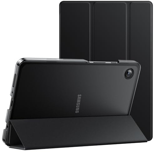 JETech Custodia per Samsung Galaxy Tab A11 / Tab A9 8,7 Pollici 2025/2023, Sottile Traslucida Retro Trifold Folio Supporto Protettiva Tablet Cover (Nero)