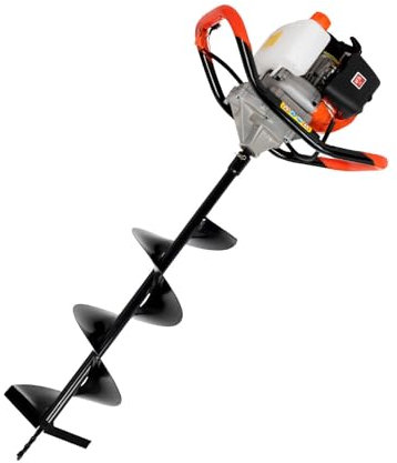Quiltern Erdlochbohrer Benzin Erdbohrer 2.3PS Erdlochbohrer 52cc Erdbohrgerät Pfahlbohrer 3 Bohrer Kits Pfahlbohrer Brunnenbohrer Erdlochbohrer Mit Bohrer