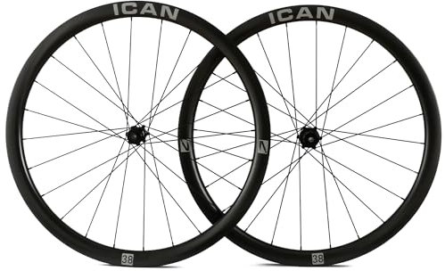 ICAN Alpha 38 Disc Pro 1460g Laufradsatz für Scheibenbremse Carbon 700C Innenbreite 21mm