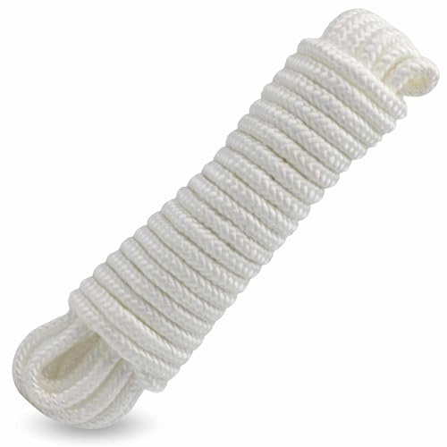 TECHZOCO Cuerda de Polipropileno Trenzada, Material Nylon Trenzado, Cuerda para toldos, persianas, invernaderos, Banderas, Bricolaje, Náutica, Pesca y Amarres, Medidas: Ø 4 mm x 10 Metros