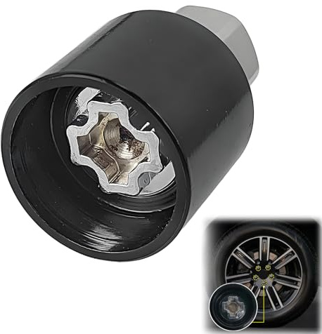 Raheem fälglås, adapter T20213-542 Security Master Anti-stöld-hjulmutternyckel för Seat fälglås, mutter fälgnyckel, hjulsäkring för SEAT och VW LWNK Leon 5F Ibiza Altea XL Ateca