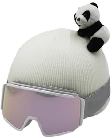 Animal Snow Skihelm-Überzug – Panda-Strickmütze zum Snowboarden, niedliche Skihelm-Überzüge für Kinder, Dicker Wintervorrat für, Mädchen