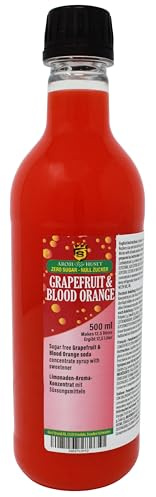Aromhuset Grapefruit and Blood Orange Soda Concentrate 500 ml - Make 12.5 Litres - Sugar-Free - Make Soft Drink by Adding Flavouring to Carbonated Sparkling Fizzy Water