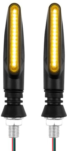 Hemlosk 2 Pezzi Frecce Moto LED Omologate 12V, Indicatori di Direzione Moto Universali Impermeabile Ambra, Resistenza Alle Alte Temperature e Alta Luminosità, per Motociclette, Veicoli Elettrici