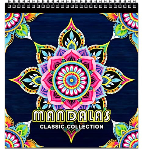 FUN LAVIE Mandala Malbuch für Erwachsene - 32 Entspannende Mandala Designs, Anti-Stress Ausmalbuch für Erwachsene mit Spiralbindung, Achtsamkeit & Stressabbau – Perfekt für Entspannung（1）