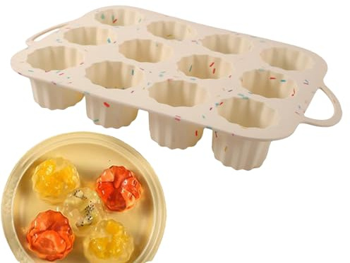 Jongyumo silikonbakformar för bakning | non-stick återanvändbara bakningstillbehör köksredskap – silikonkakformar baktillbehör – för kex choklad dessert fondant muffin