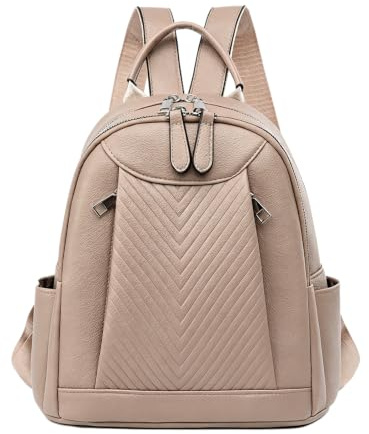Mode PU läder ryggsäck Convertible Casual Daypack Carryall axelvaska,Khaki