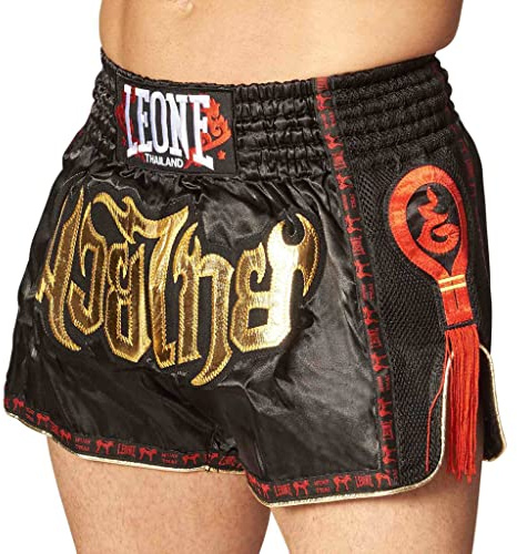 LEONE 1947, Bangkok Pantaloncino Kick-Thai, Unisex – Adulto, Nero, XL, AB754