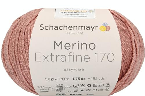 Schachenmayr Handstrickgarne Merino Extrafine 170, 50G Rose Pink, 9807551-00029, onesize