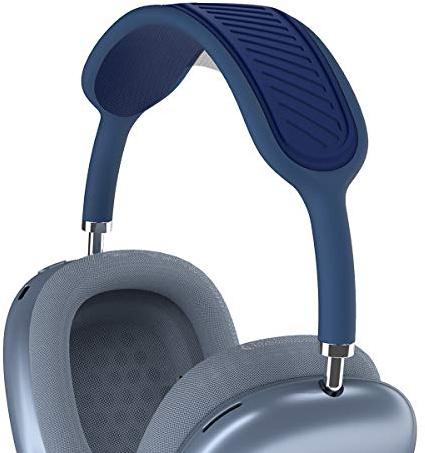 TOLUOHU Cuscino per fascia per Apple AirPods Max, lavabile, morbido silicone antipolvere, accessori per cuffie Airpods Max, compatibile con baldacchino a rete a maglia (blu)