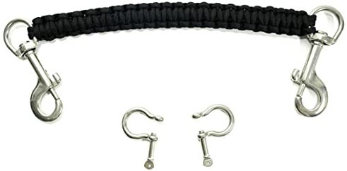 nitescuba Custodia per Fotocamera Subacquea con Cordino, qualità Militare, Resistente all'Acqua, Impugnatura Morbida con 2 Pezzi in Acciaio Inox 316 e moschettone Girevole