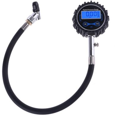 Tyre Pressure & Gauge 200 PSI, Digital Tyre Pressure Gauge with Flexible Hose and Backlight LCD Display for Car, Truck, SUV, Motorcycle