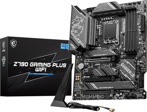 MSI Z790 Gaming Plus WiFi-AMZ Gaming Motherboard (Supports Intel 14th/13th/12th Gen Processors, LGA 1700, DDR5, PCIe 5.0, M.2 Slots, 2.5Gbps LAN, USB 3.2 Gen2, Wi-Fi 6E,
