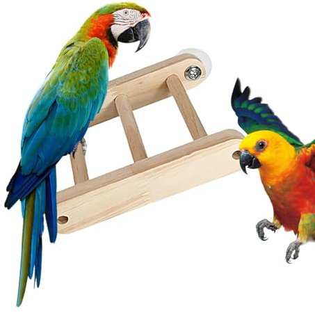 Vogelkletterleiter, Vogelleiter aus, Holzkäfig-Kletterleiter, Mehrzweck-Vogelschnabel-Schleifspielzeug für Sittiche, Papageien, Wellensittiche und Kolibris
